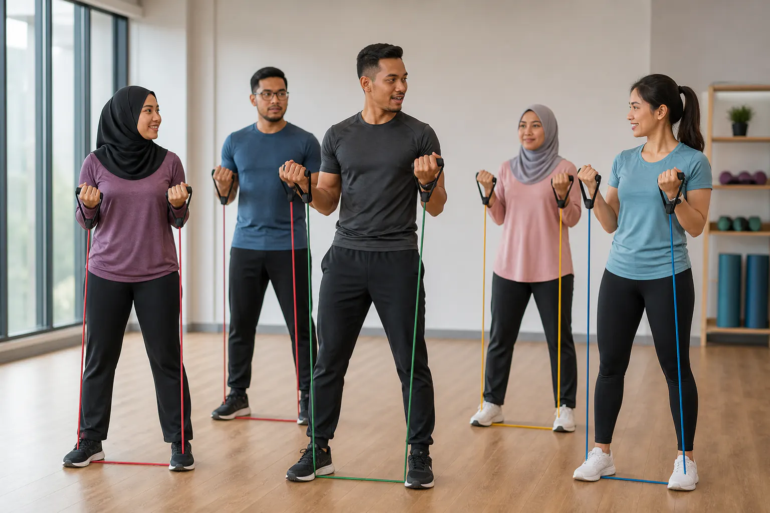 Sesi latihan rintangan kumpulan kecil